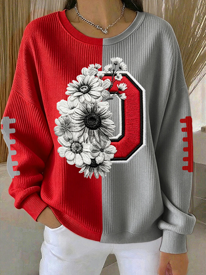 Women'S Football Print Casual Sweatshirt