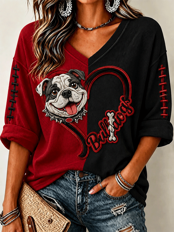 Women'S Football Casual Printed Top