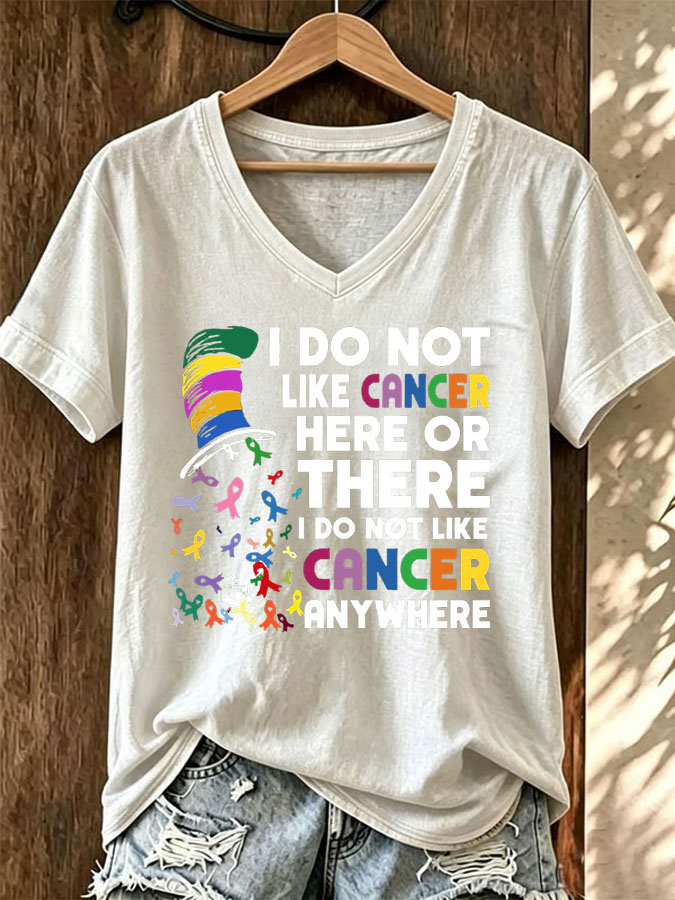 Women'S Belief And Breast Cancer Awareness Support V-Neck T-Shirt