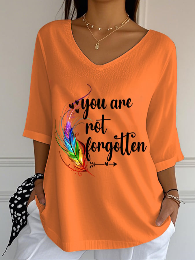 Women's Orange Shirt Day Printed T-Shirt