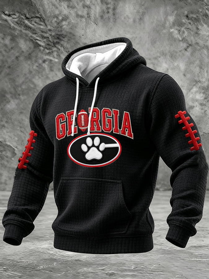 Men'S University Football Team Fans Football Printed Casual Hoodie