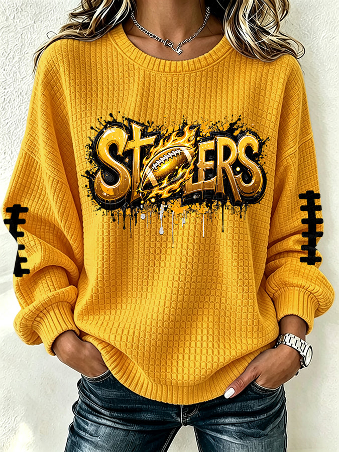 Women'S Football Printed Round Neck Sports Shirt