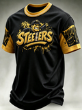 Men's Football printed short sleeved T-shirt