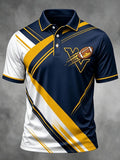 Men'S Football Printed Polo Shirt