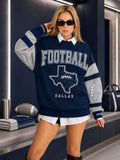 Women'S Retro Rugby Round Neck Sports Shirt