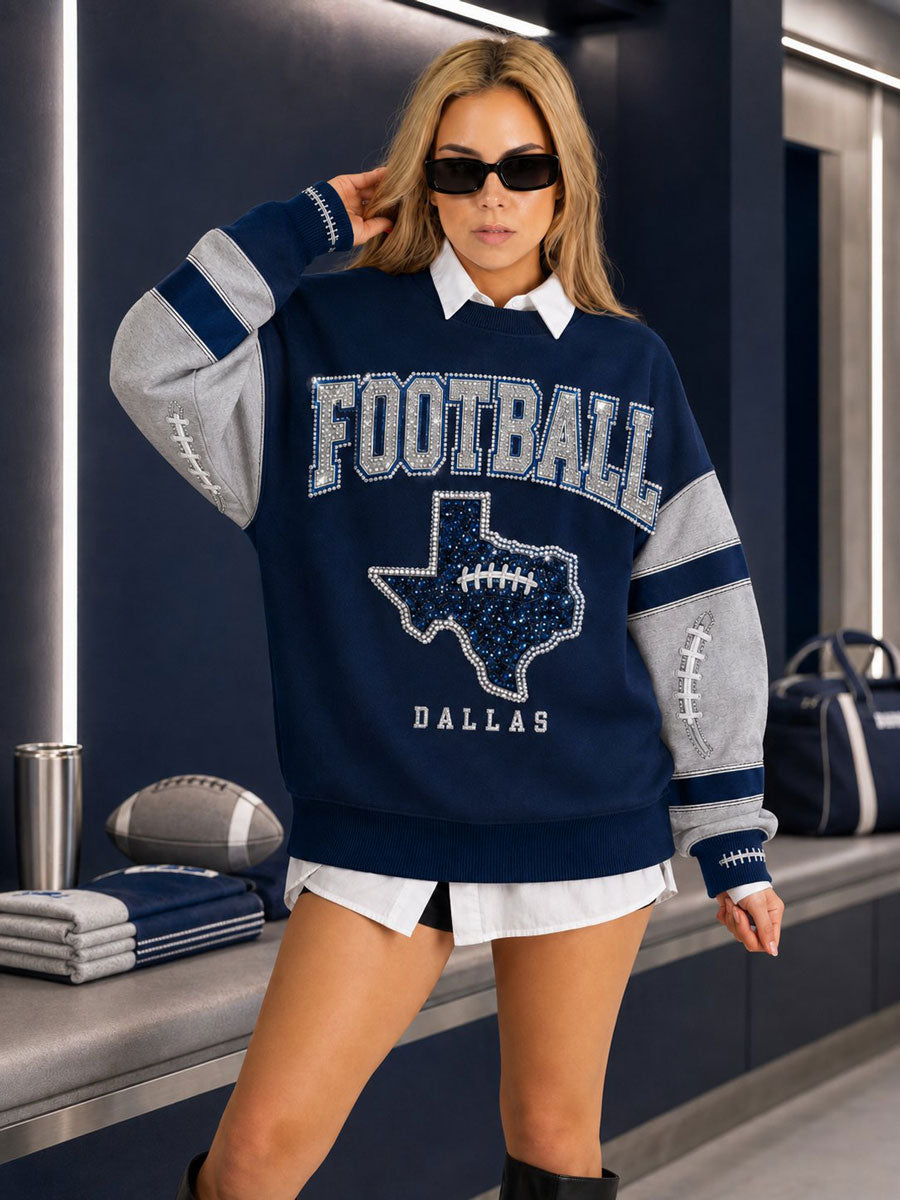 Women'S Retro Rugby Round Neck Sports Shirt