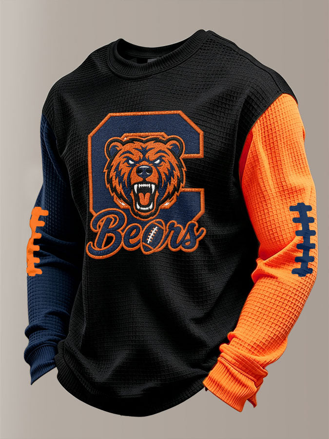Men'S Football Printed Waffle T-Shirt