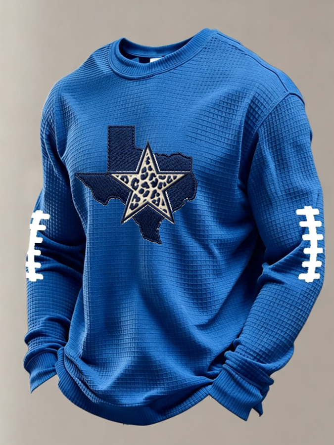 Men'S Football  Printed Waffle T-Shirt