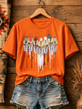 ❤️Buy 3 Get 20% Off❤️Women's Orange Shirt Day Print Casual T-shirt