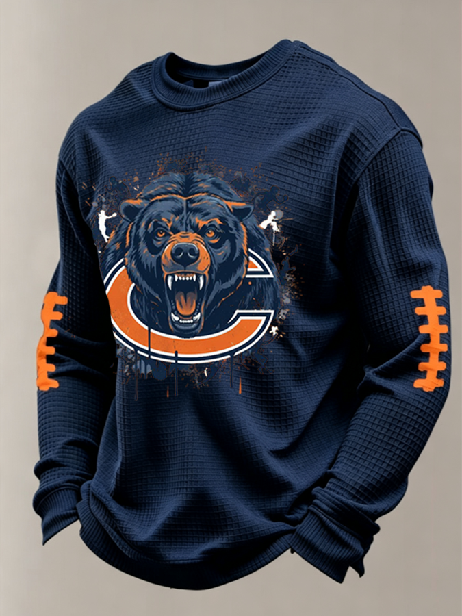 Men'S Football Printed Waffle T-Shirt
