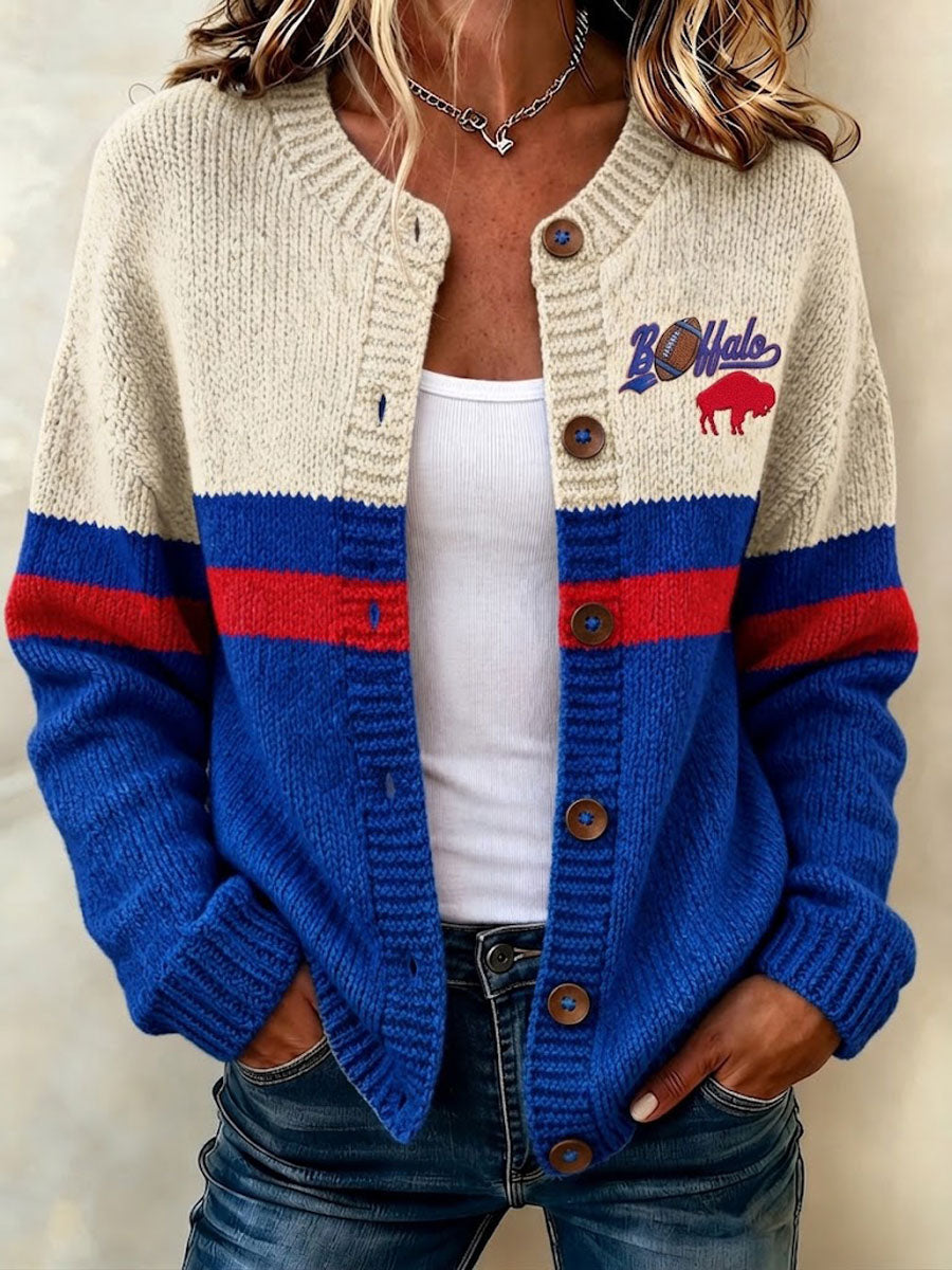Ladies' Casual Football Fan Casual Cardigan