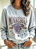Women's Football Printed Casual Sweatshirt