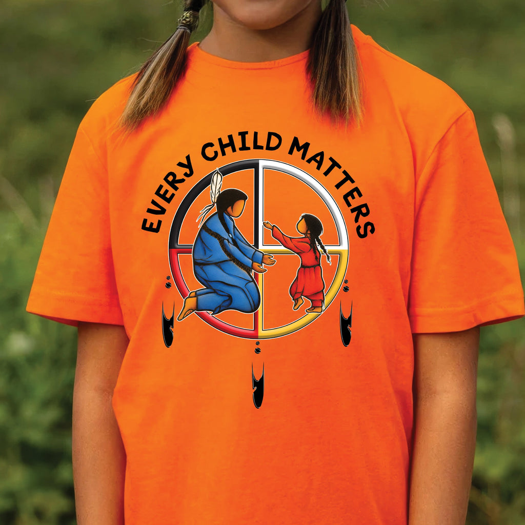 Every Child Matters Orange Shirt Day – Native Inspired Mother & Child Indigenous Awareness Unisex T-shirt/Hoodie/Sweatshirt