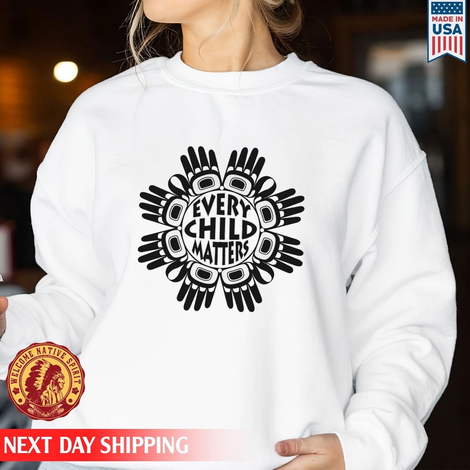 Every Child Matters Circle Hand Black For Orange Shirt Day Unisex T-shirt/Hoodie/Sweatshirt