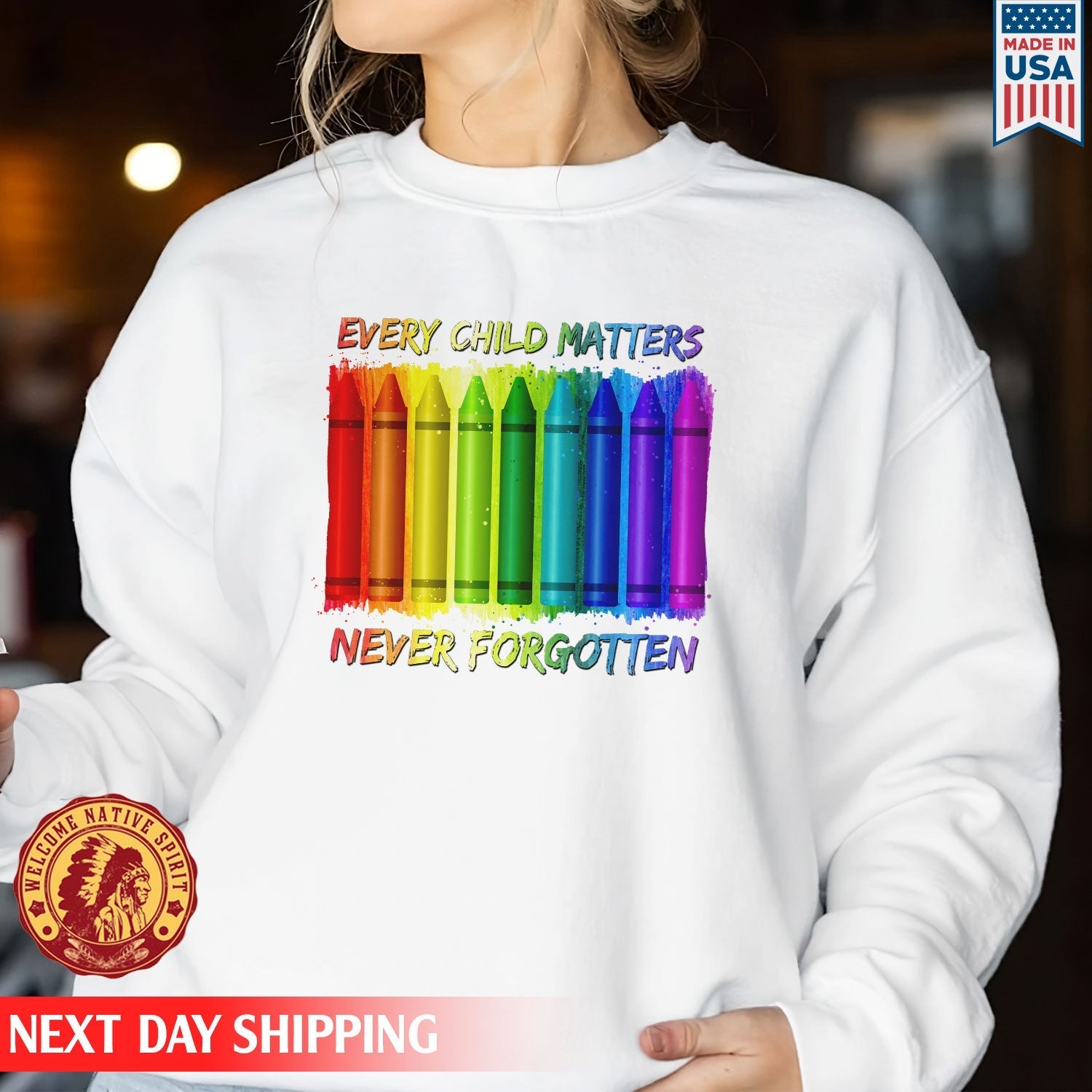 Every Child Matters Never Forgotten Crayons Colors For Orange Day Unisex T-shirt/Hoodie/Sweatshirt