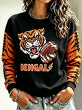Women's Football Printed Casual Sweatshirt