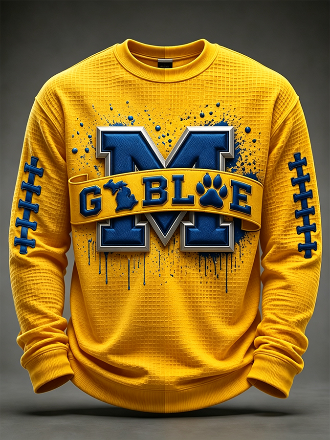 Men'S Rugby Printed Waffle T-Shirt