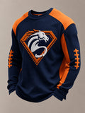 Men'S Football Printed Waffle Sweatshirt