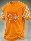 Men's University Football Print Waffle T-shirt