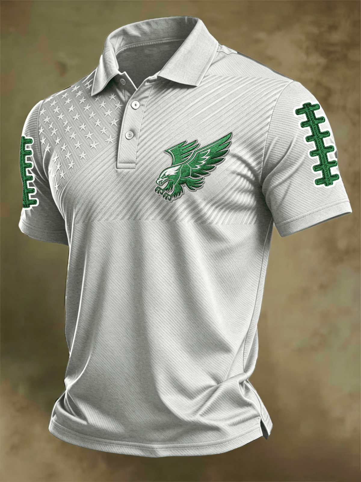Men'S Football Casual Printed Polo Shirt