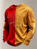 Men'S Football Fans Printed Waffle T-Shirt