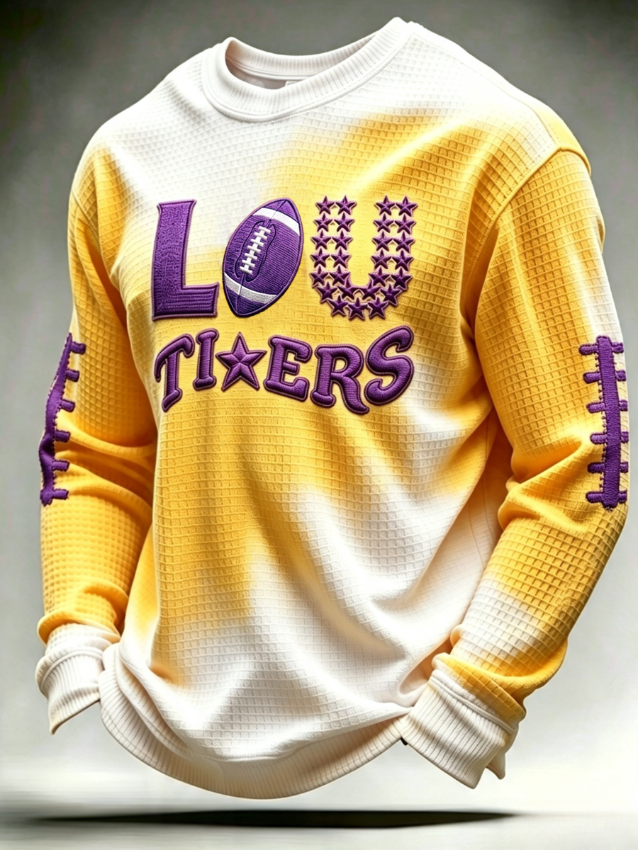 Men'S Rugby Printed Waffle T-Shirt