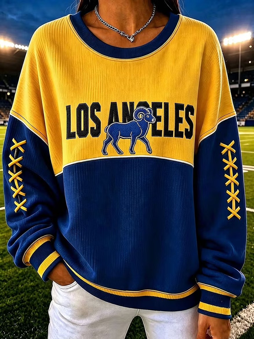 Women'S Football Print Casual Sweatshirt