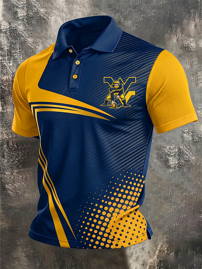 Men'S Football Printed Polo Shirt
