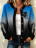 Women's American football knit cardigan