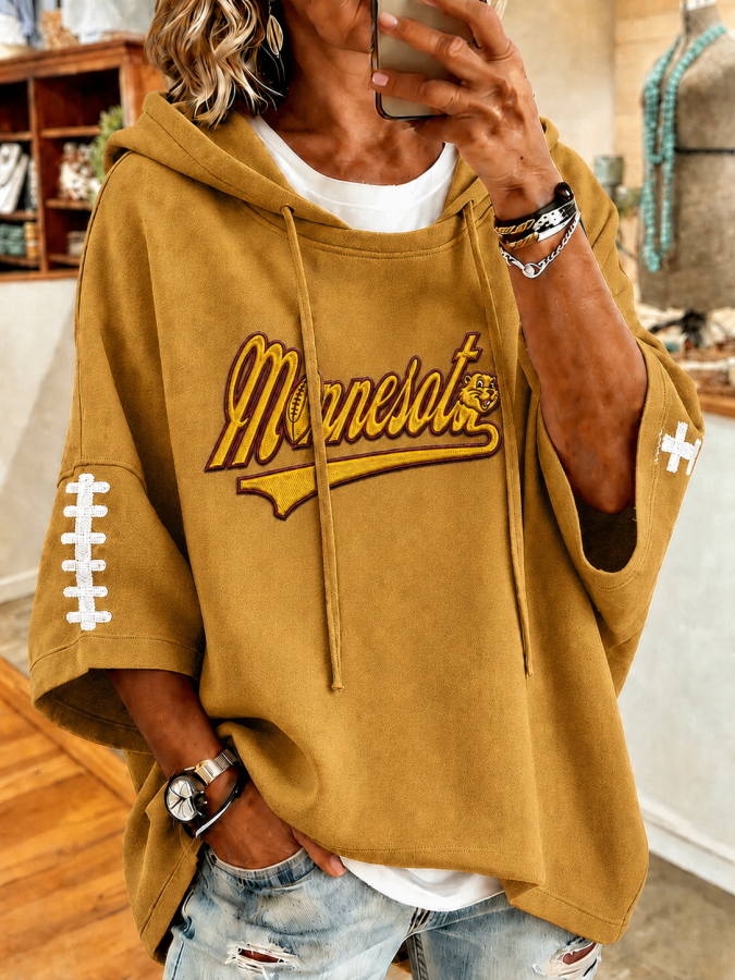 Women’S Football Fans Print Hoodie