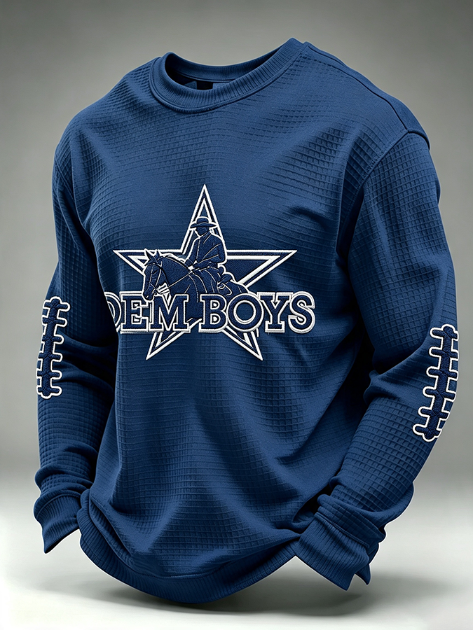 Men'S Retro Football Waffle T-Shirt