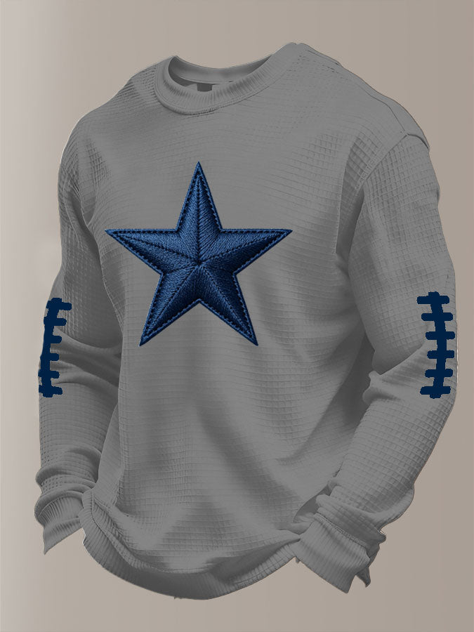 Men'S Football  Printed Waffle T-Shirt