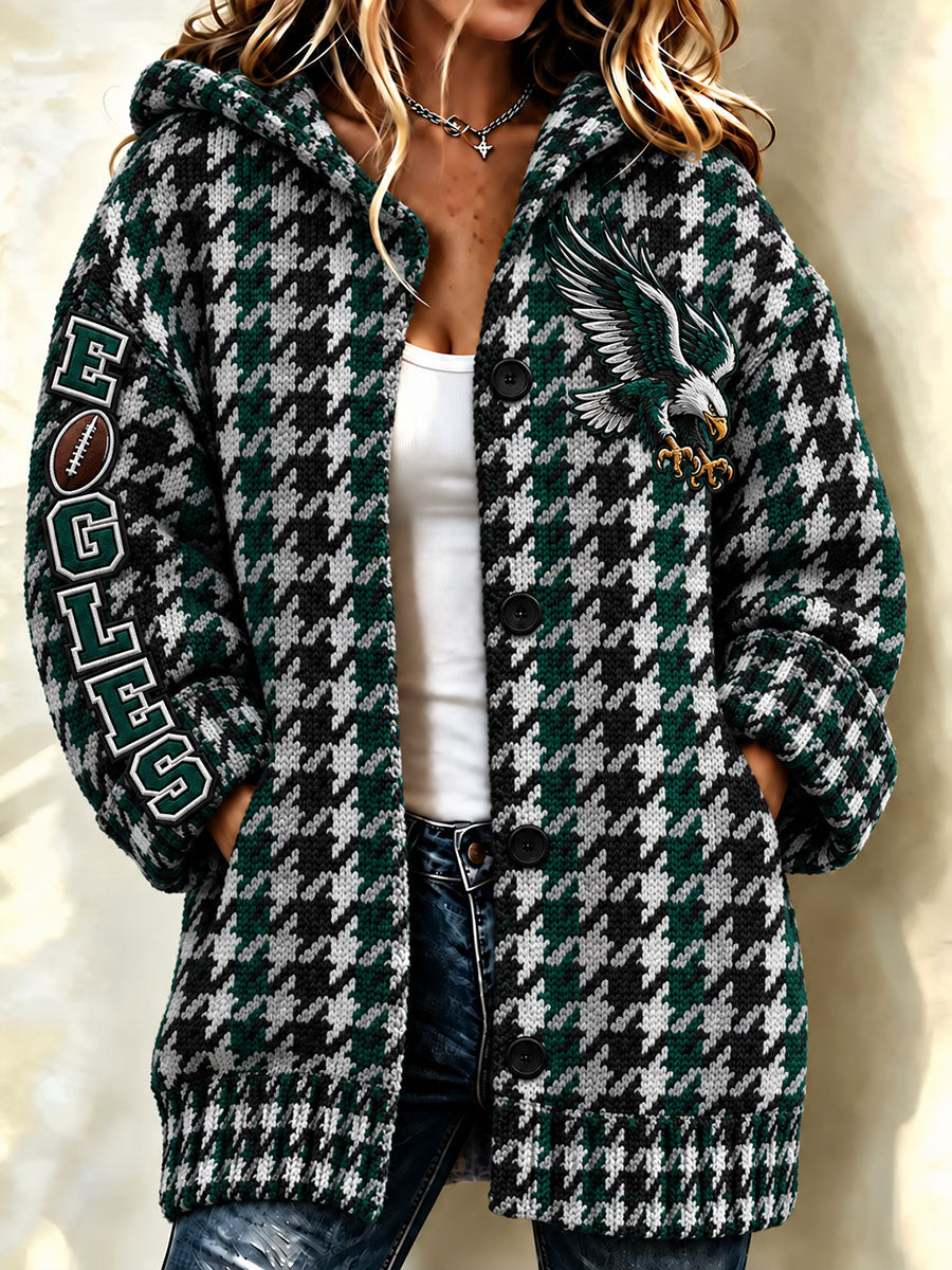 Women's American football Knitted Cardigan