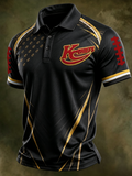 Men'S Retro Rugby Collar Polo T-Shirt