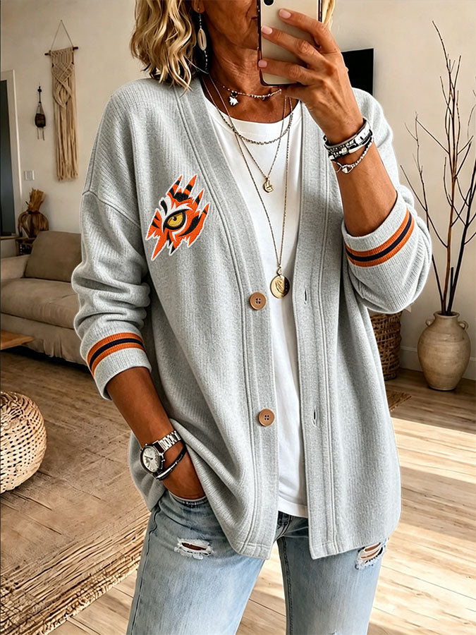 Women'S Football Casual Cardigan
