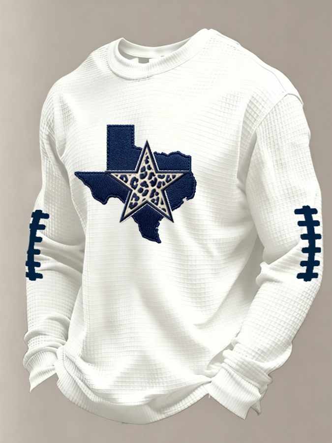 Men'S Football  Printed Waffle T-Shirt