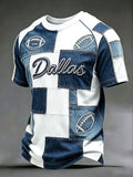 Men's Football Print Casual T-Shirt