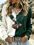 Women's Football Hometown Team Fans Printed Sweater