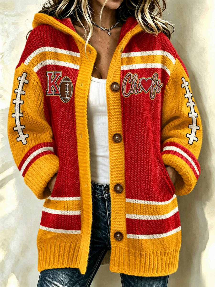 Women's American football Knitted Cardigan