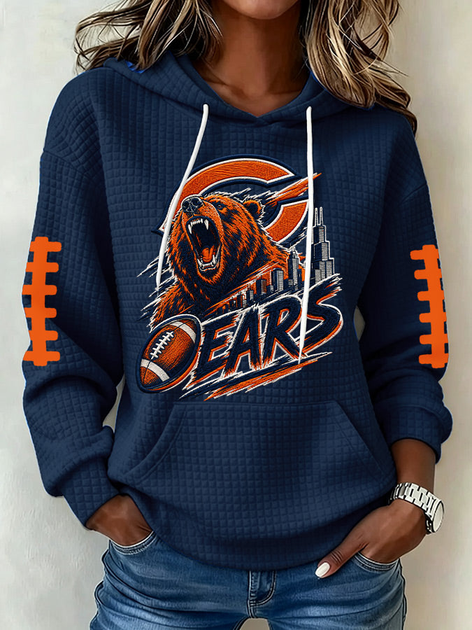 Women'S Football Fans Print Sweatshirt