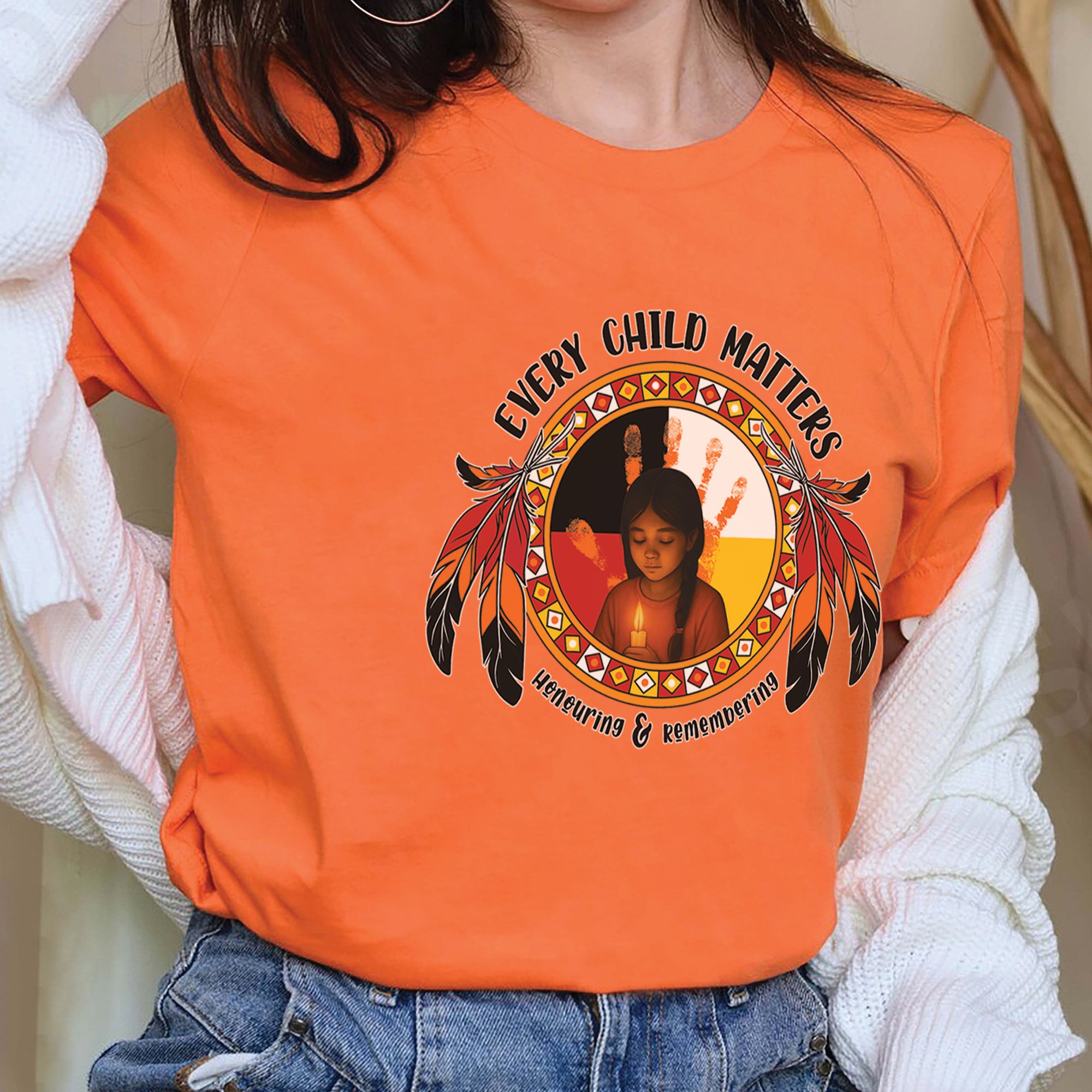 Remembering the Lost, Honouring the Survivors For Orange Shirt Day Unisex T-shirt/Hoodie/Sweatshirt 148