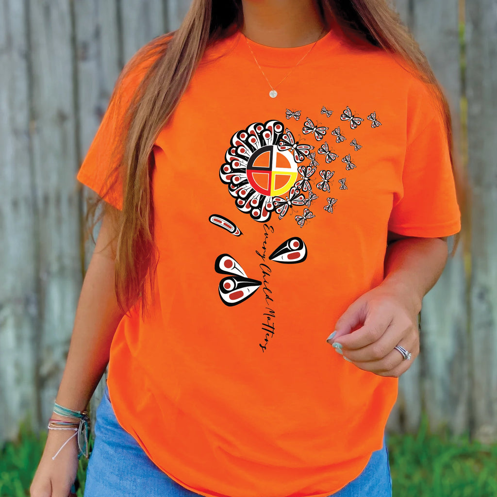 Every Child Matters – Native American Medicine Wheel Butterfly Remembrance Unisex T-shirt/Hoodie/Sweatshirt