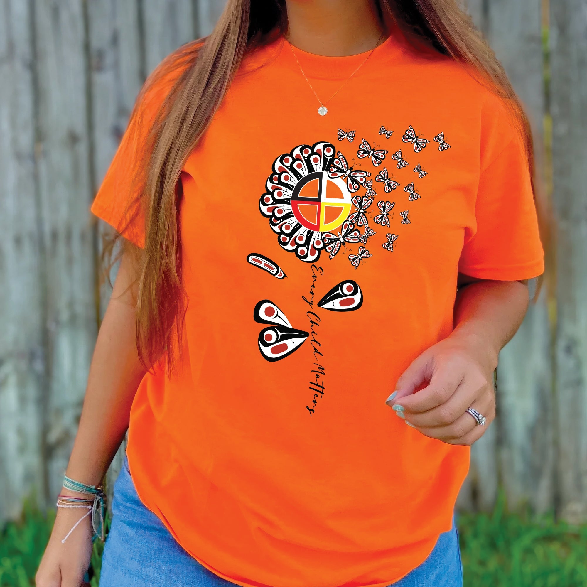 Every Child Matters – Native American Medicine Wheel Butterfly Remembrance Unisex T-shirt/Hoodie/Sweatshirt