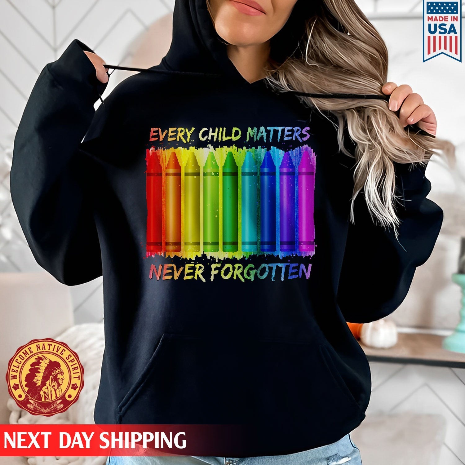 Every Child Matters Never Forgotten Crayons Colors For Orange Day Unisex T-shirt/Hoodie/Sweatshirt