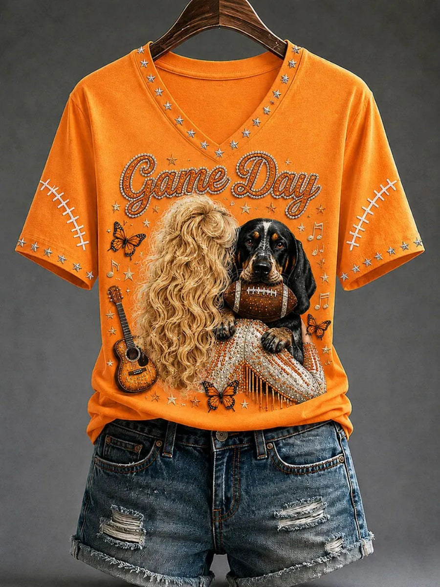 Women's Football Commemorative Printed T-Shirt