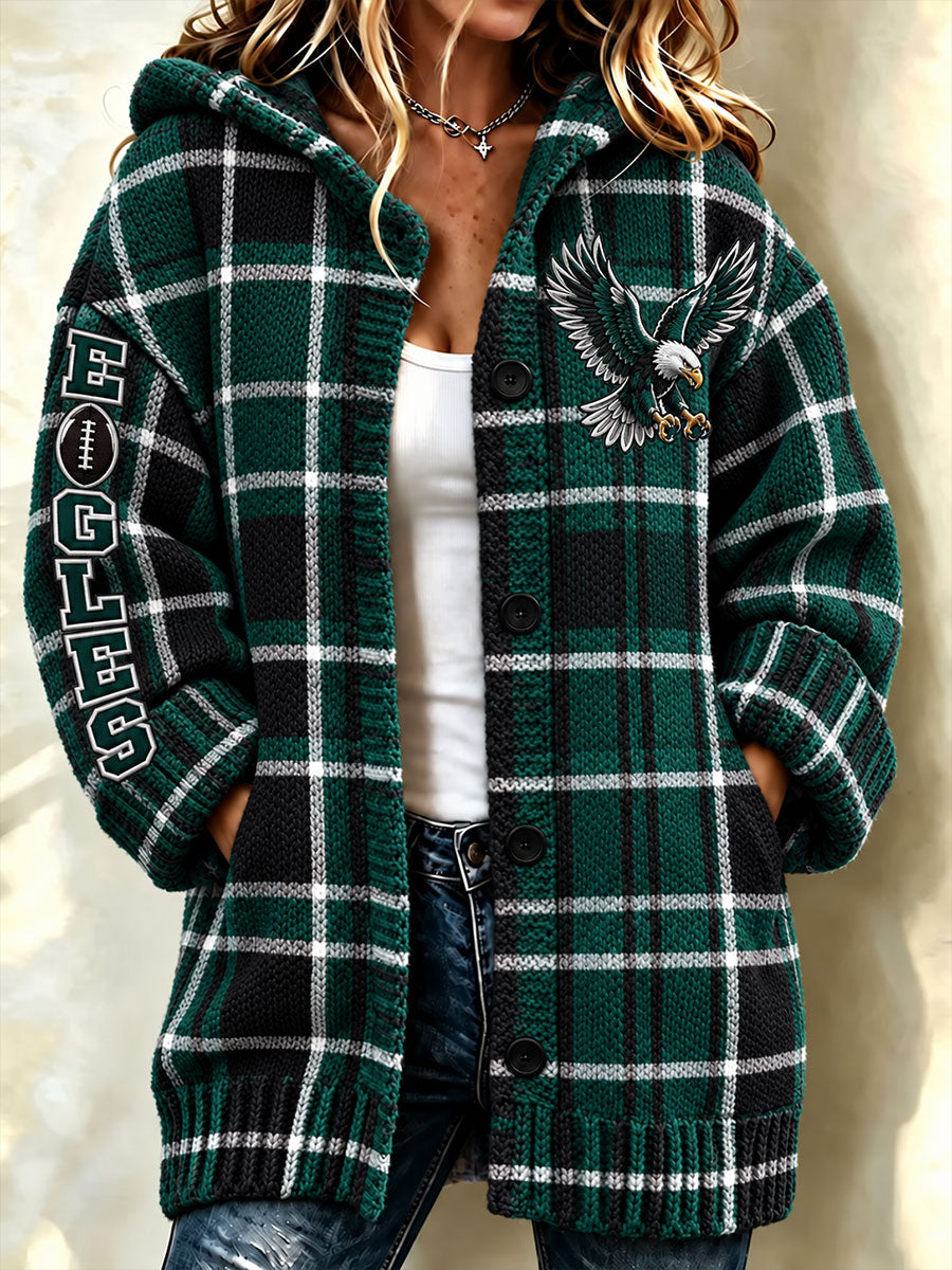 Women's American football Knitted Cardigan