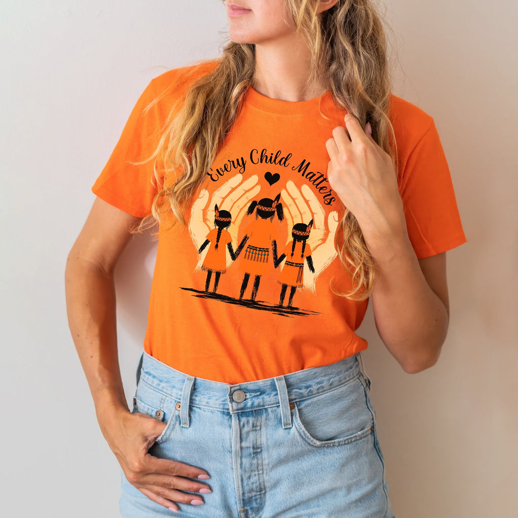 Sacred Hands Every Child Matters Native Orange Shirt – Indigenous Children Awareness Unisex T-shirt/Hoodie/Sweatshirt