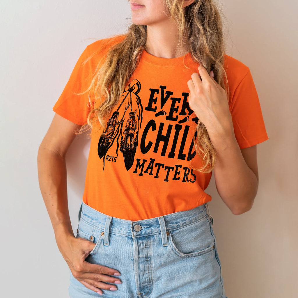 Every Child Matters Orange Shirt – #215 Native Children Never Forgotten Unisex T-shirt/Hoodie/Sweatshirt