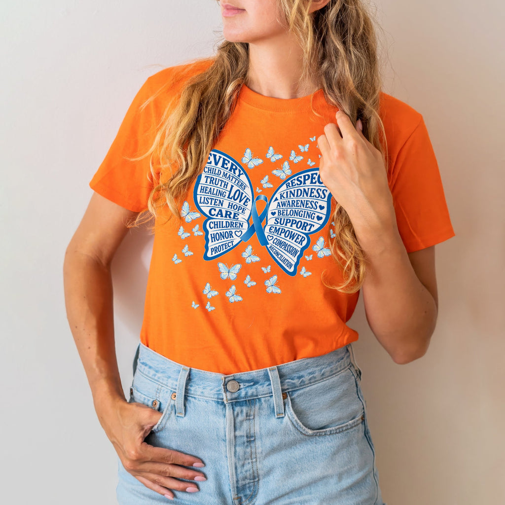 Every Child Matters Orange Shirt – Butterfly Truth Healing Awareness Unisex T-shirt/Hoodie/Sweatshirt