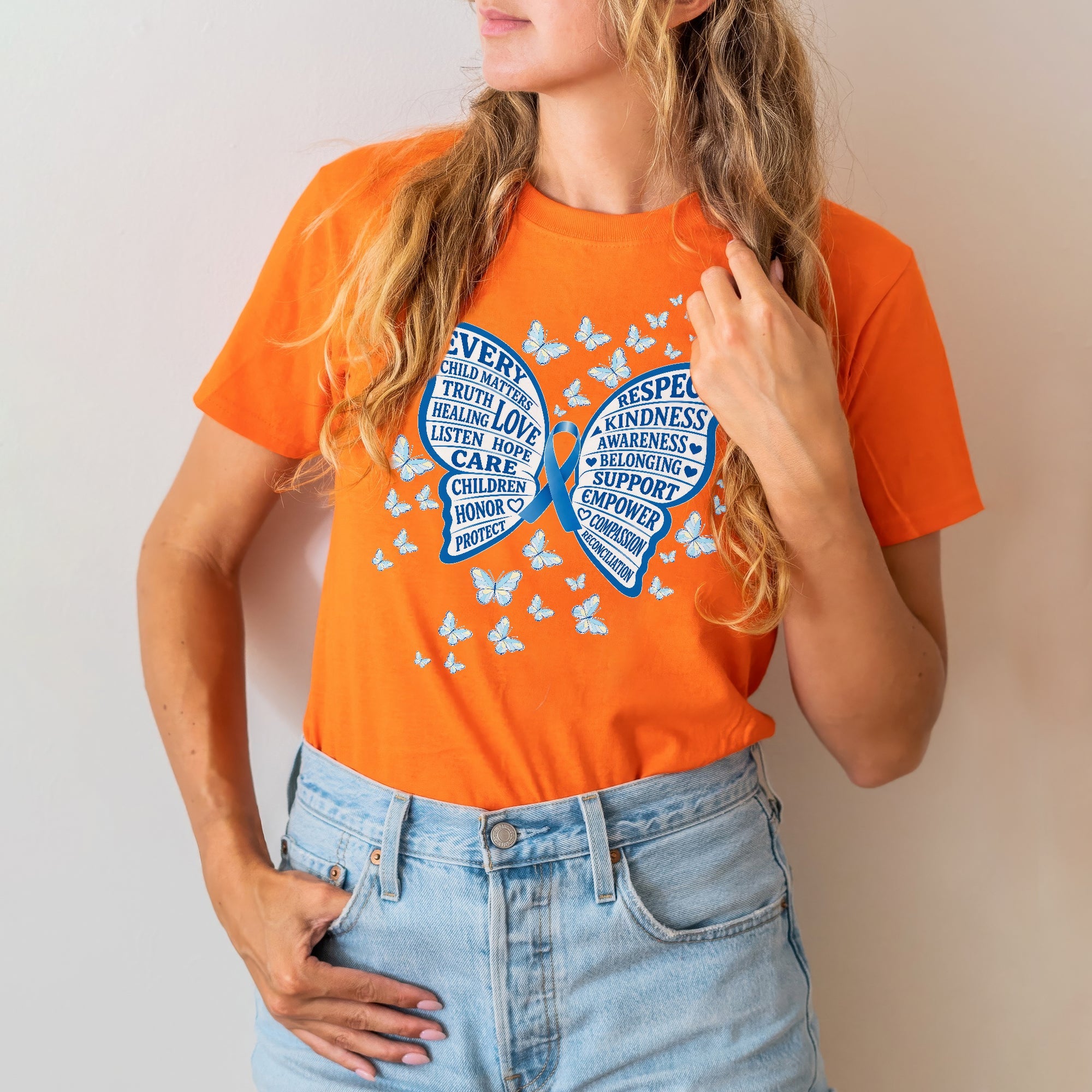 Every Child Matters Orange Shirt – Butterfly Truth Healing Awareness Unisex T-shirt/Hoodie/Sweatshirt